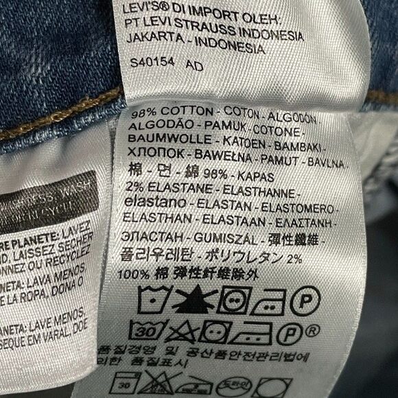 Levis Jeans Mens 32x34 (Fits 31x32) Blue 511 Slim Fit Light Wash Denim Stretch - Picture 4 of 16